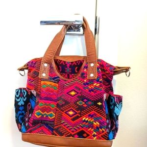 One-Of-A-Kind Nena & Co Full Huipil Dragon Mini Convertible Day Bag